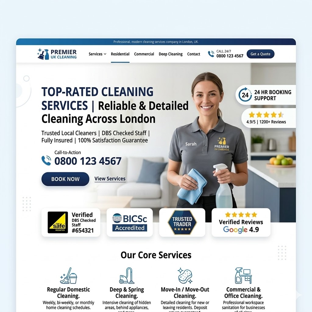 Cleaning Services Website Preview